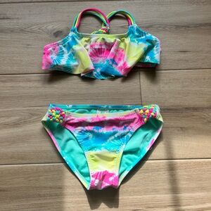Breaking Waves girls tie dye bikini
